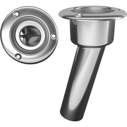 MATE SERIES  Stainless Steel 15° Rod & Cup Holder - Open - Round Top