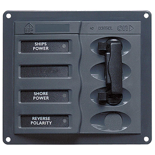 BEP MARINE  Bep Ac Circuit Breaker Panel Without Meters, Double Pole Change Over Panel