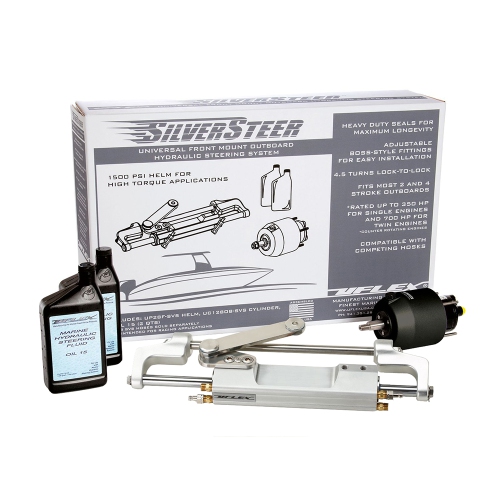 UFLEX USA  Uflex Silversteer Universal Front Mount Outboard Hydraulic Tilt Steering System - 1500Psi V2