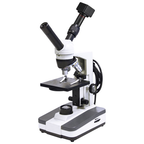 Walter Products 40x - 400x Dual View Compound Microscope with Built-in Camera
