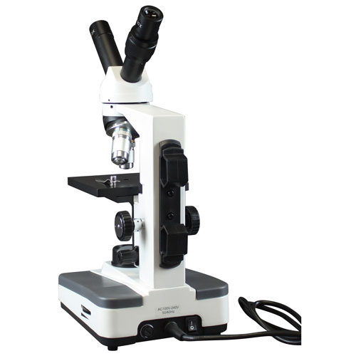 Microscope composé deux côtés 40x-400x avec caméra intégrée de Walter Products