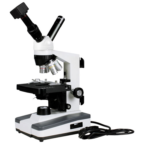 Walter Products 40x - 1000x Dual View Compound Microscope with Built-in Camera