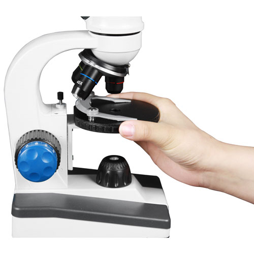 Microscope composé à deux côtés 40x à 1000x avec caméra intégrée de Walter Products