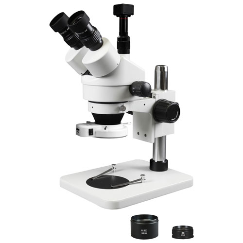 Walter Products 3.5x - 90x Trinocular Stereo Microscope with Built-in Camera