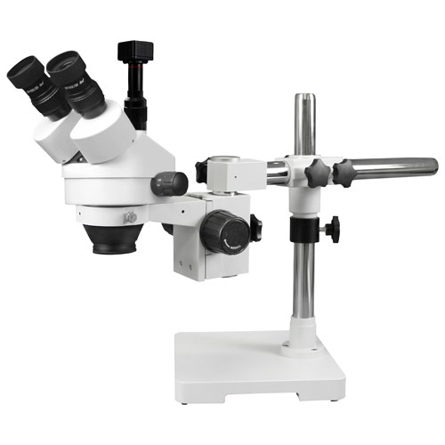 Microscope trinoculaire stéréo 3,5x-90x avec caméra intégrée de Walter Products