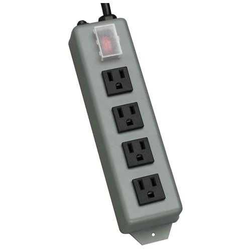 Waber-by-Tripp Lite 4-Outlet Industrial Power Strip, 6-ft. Cord, Locking Switch