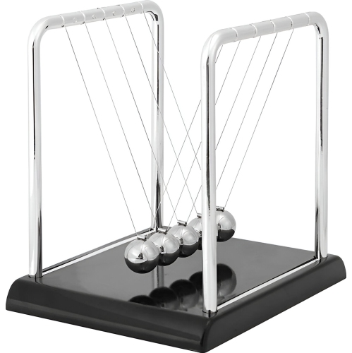 Tradeopia Newton's Cradle Classic Desk Toy & Stress Reliever | Elegant Physics Desk Decor | Ideal Gift for Science Enthusiasts