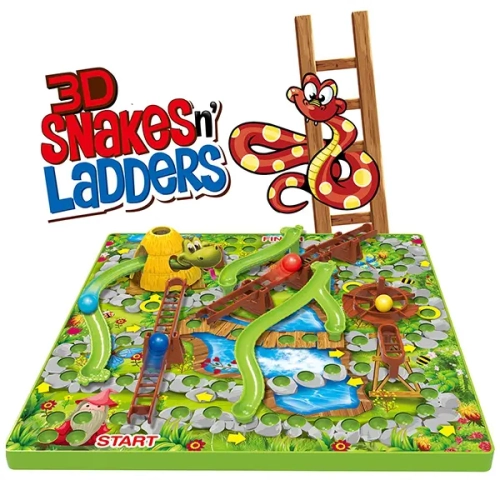 TRADEOPIA  Snakes And Ladders 3D Board Game: Classic Game