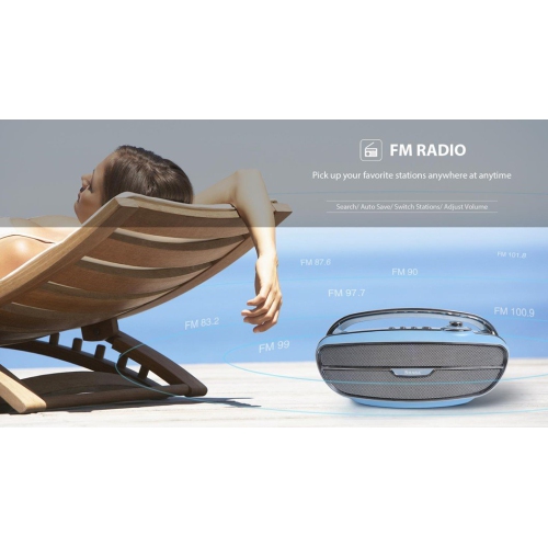 SHABA Retro Style Wireless Stereo Speaker - Black
