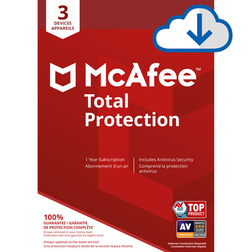 McAfee Total Protection - 3 Device - 1 Year - Digital Download