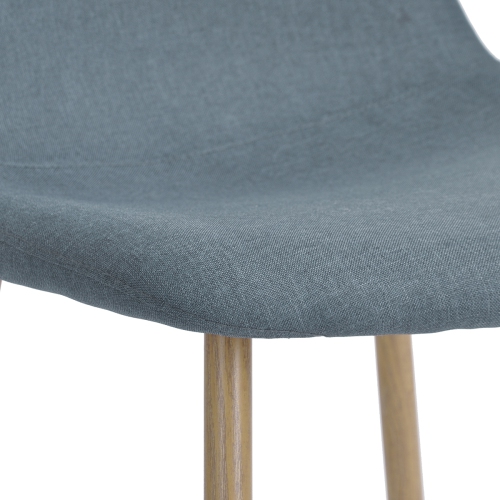 Set of 4 Eames Dining Chair Eiffel Leg Base Strong Metal Leg Fabric Seat Elegant(Blue)