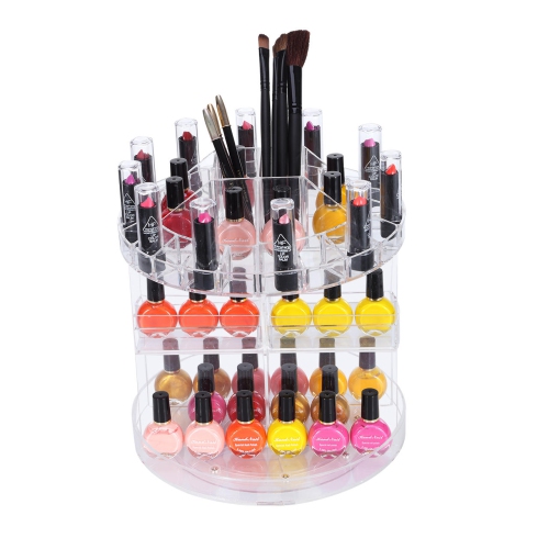 360 Degree Rotating Acrylic Organzier for Multi-Function Makeup Organizer Cosmetic Storage Box