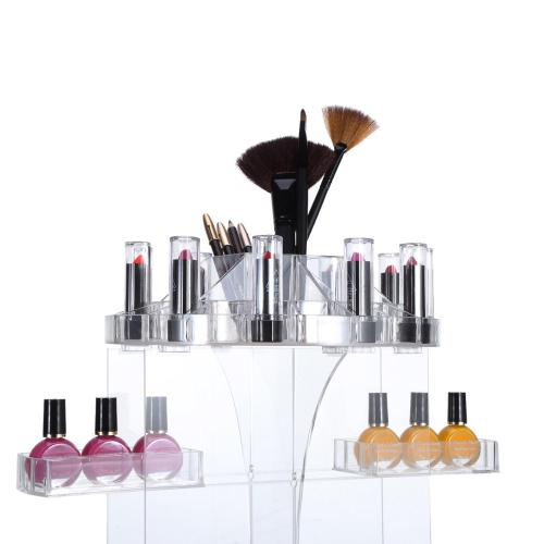 360 Degree Rotating Acrylic Organzier for Multi-Function Makeup Organizer Cosmetic Storage Box