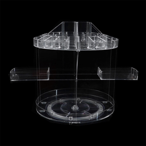 360 Degree Rotating Acrylic Organzier for Multi-Function Makeup Organizer Cosmetic Storage Box