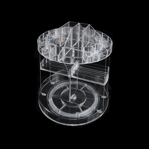 360 Degree Rotating Acrylic Organzier for Multi-Function Makeup Organizer Cosmetic Storage Box