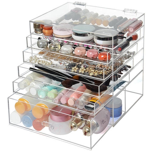 Acrylic Cosmetic Jewelry Storage Makeup Organizer Removable Drawer