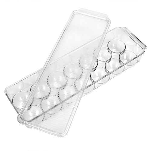 6-Piece Refrigerator Food Storage Container Bins Acrylic Fridge Bins and Freezer Organizer