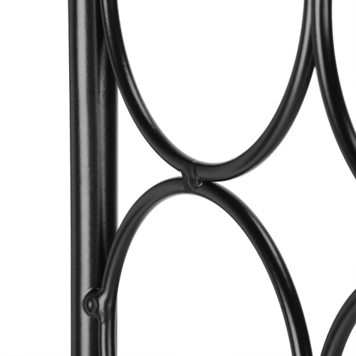 23 Bottles Metal Wine Rack, Arched Free-Standing Floor Wine Holder with 4 Adjustable Foot Pads For House Use Living Room, Black