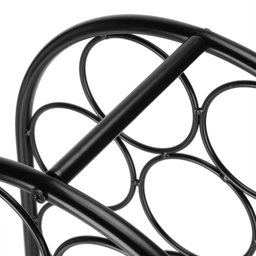 23 Bottles Metal Wine Rack, Arched Free-Standing Floor Wine Holder with 4 Adjustable Foot Pads For House Use Living Room, Black