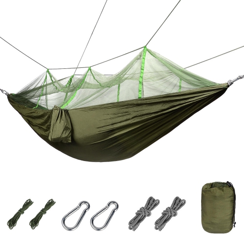 Double Camping Hammock with Mosquito/Bug Net, 440 pounds Capacity | Easy Assembly