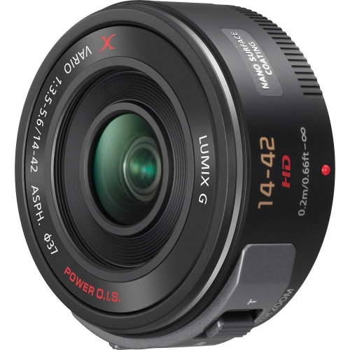 Panasonic HPS14042K Lumix G X Vario PZ 14-42mm/F3.5-5.6 Aspherical/Power Optical Image Stabilized Zoom Lens (Black)