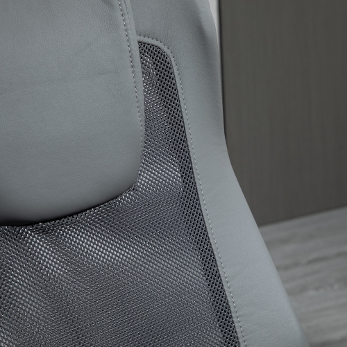 Vinsetto Chaise de Bureau à Dossier Haut en Maille Ergonomique Siège de Bureau d'Ordinateur Épais Rembourré Appui-Tête avec Accoudoir Bureau Gris