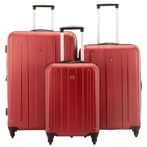 Ensemble de 3 valises rigides extensibles London de SWISSGEAR - Rouge - Seulement chez Best Buy