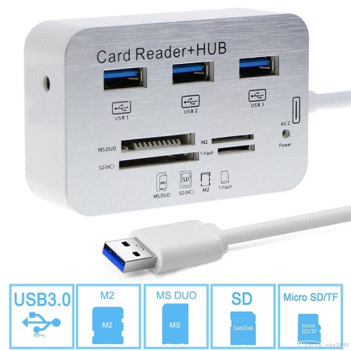 Globaltone Hub USB-C 3.0, Card Reader SD/Mini SD/Micro SD