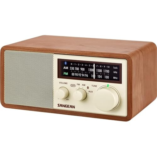SANGEAN RA50562 Fm Bluetooth Wooden Cabinet Radio, Multicolor