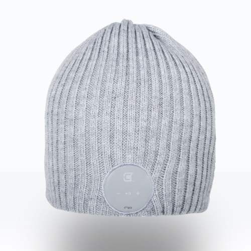 Bonnet Bluetooth nervuré large de Blu Tuque - Gris cendré