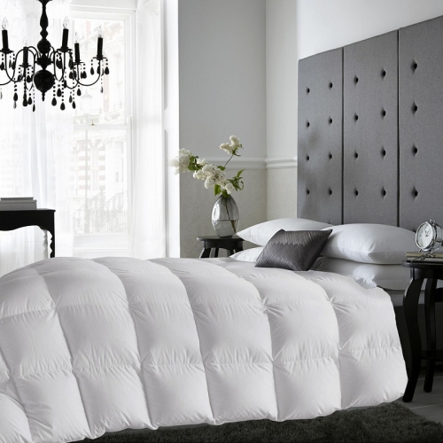 T233 Cotton White Duck Down + Feather And Microgel Duvet Full White