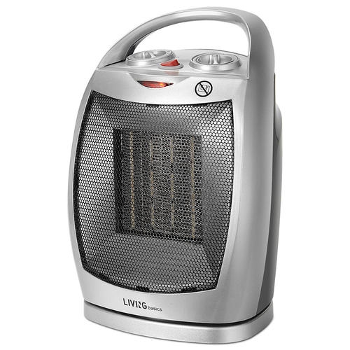 Portable Ceramic Heater, Oscillating, Adjustable Thermostat, 750W/1500W - LIVINGbasics™ : Heaters - Best Buy Canada Portable...