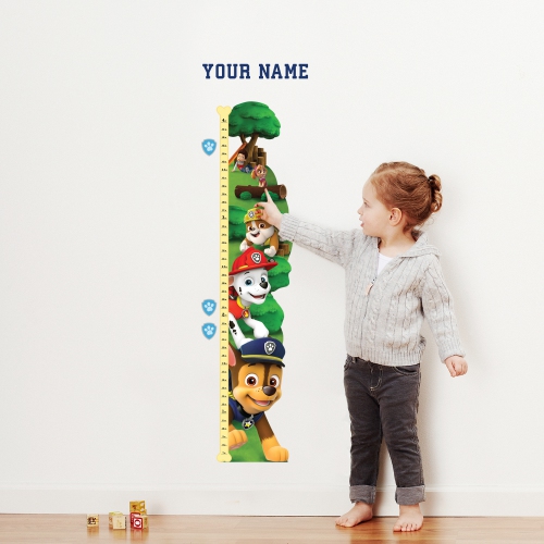 oliver's labels paw patrol™ growth chart personalized wall decal