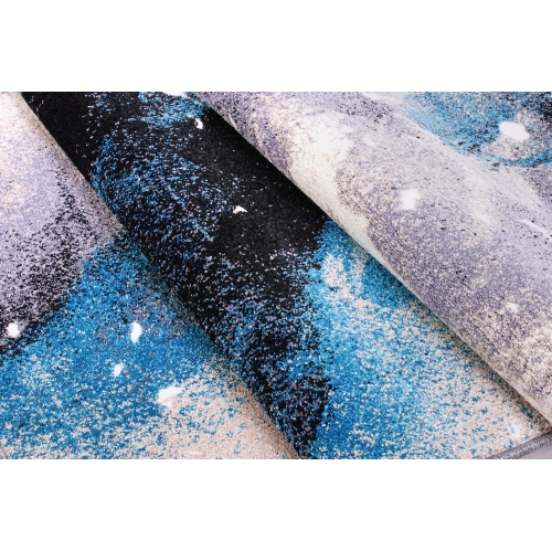 Ardene Traditional Gray Turquoise Area Rug 5'2" x 7'5"