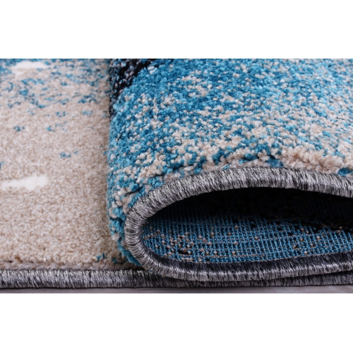 Ardene Traditional Gray Turquoise Area Rug 5'2" x 7'5"