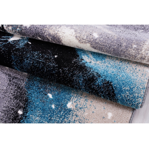 Ardene Traditional Gray Turquoise Area Rug 5'2" x 7'5"