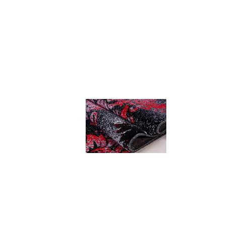 Milan Red Black Damask Area Rug 7'10" x 10'5"