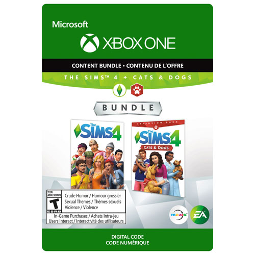 Ensemble Les Sims 4 Xbox One Sims 4chiens Et Chats Téléchargement Numérique
