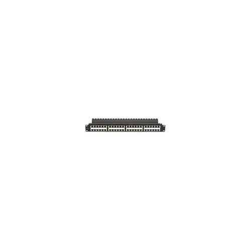 Black Box SpaceGAIN CAT6 High-Density Feed-Through Patch Panel, Shielded, 48-Port, 1U JPM816A-HD