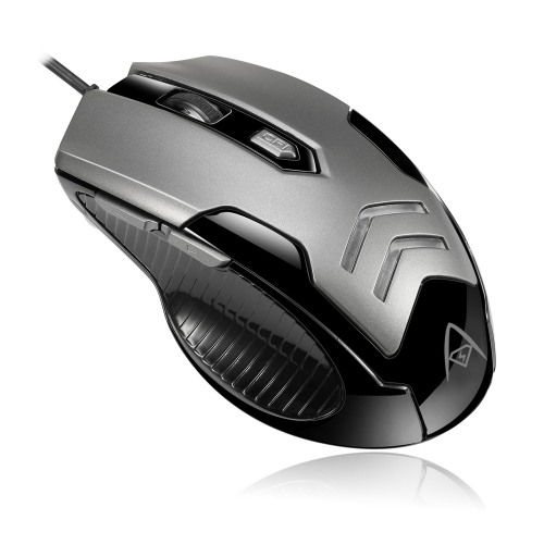 Adesso iMouse X1 Multi-Color 6-Button Gaming Mouse with Optical Sensor, DPI Switch & LED Backlight - Ergonomic, Ambidextrous Design, High Precision