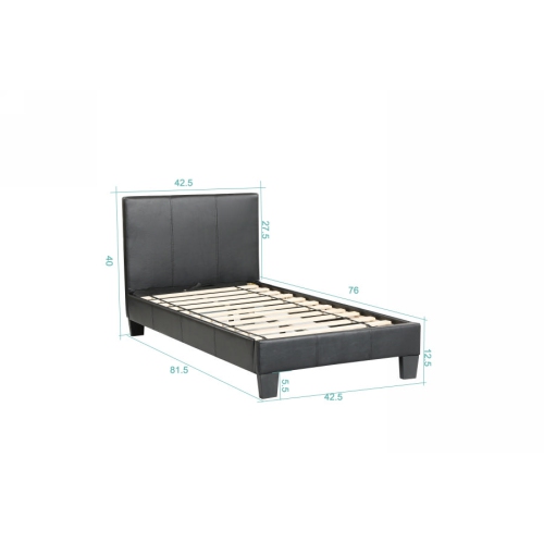 Husky® Value Upholstered Platform Bed – Twin - Black