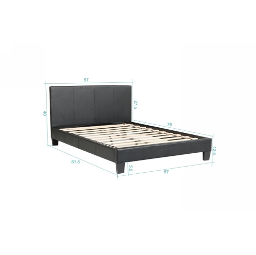 Husky® Value Upholstered Platform Bed – Double - Black