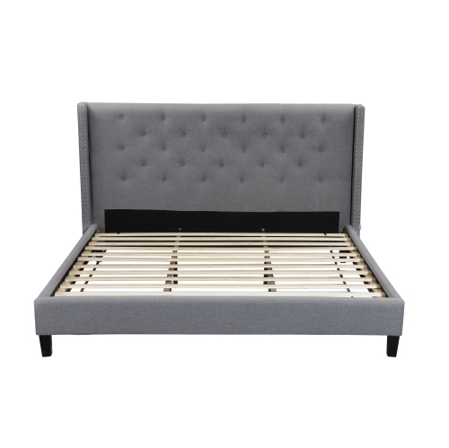 Husky Megan Upholstered Platform Bed, King Size Bed Frame And Headboard Canada