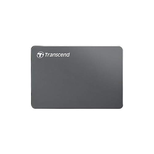 TRANSCEND  Storejet 25C3 1 Tb Hard Drive - SATA - 2.5" Drive - External - Portable - Iron In Gray