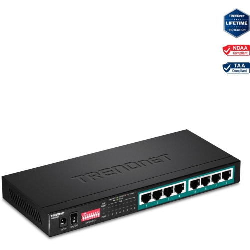 TRENDnet 8-Port Gigabit Long Range PoE+ Switch TPE-LG80