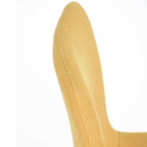 Set of 4 Eames Dining Chair Eiffel Leg Base Strong Metal Leg Fabric Seat Elegant(Yellow)