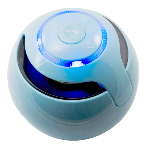 Wireless Bluetooth Subwoofer Circular Stereo Portable Mini Handsfree Speaker - Blue