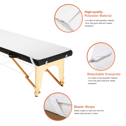 Cosway – coussin de table de massage chauffant numérique avec réglages de chaleur et protection automatique contre la surchauffe