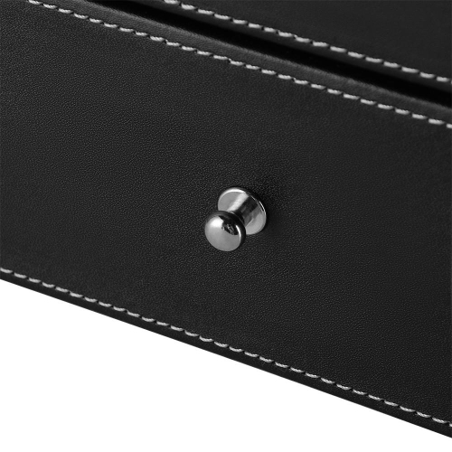 2 niveau 20 Girds coffret à bijoux Organisateur de montre verrouillable Boîte à bijoux rangement en cuir ,Gris-SortWise