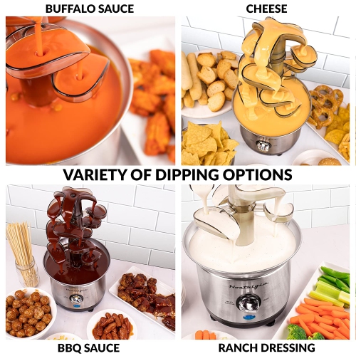 Nostalgia CFF1000 2 lb Stainless Steel Cascading Fondue Fountain